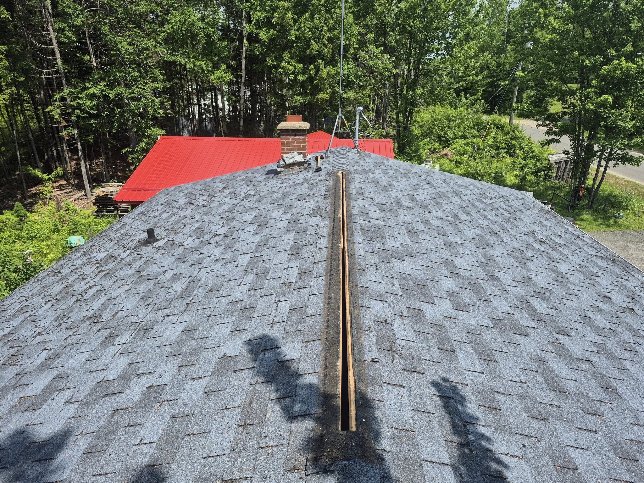 Completed roofing project